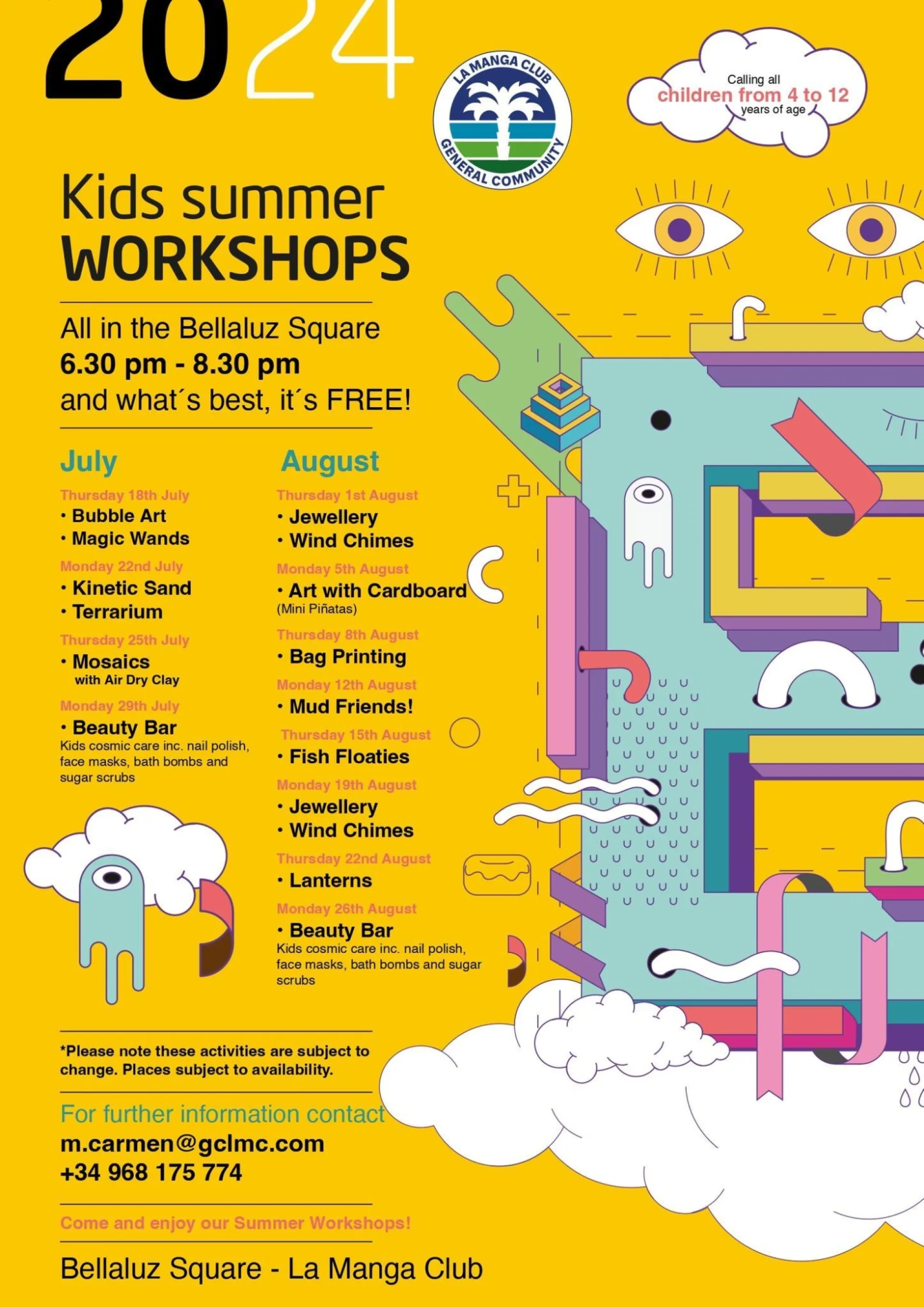 Kids summer workshops